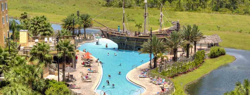 View of the pirate ship at the Lake Buena Vista Resort in Orlando